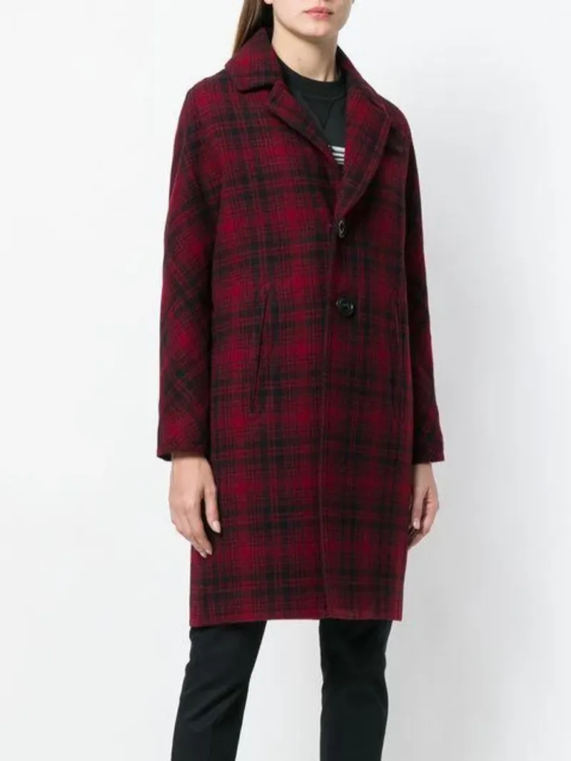 Red Checkered Bogart Coat