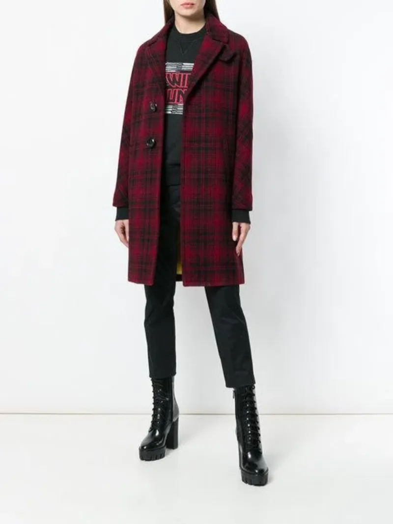 Red Checkered Bogart Coat