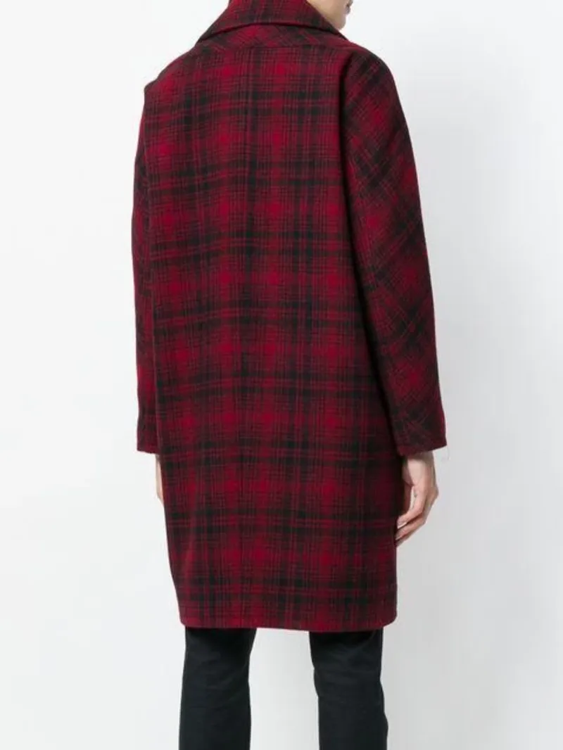 Red Checkered Bogart Coat