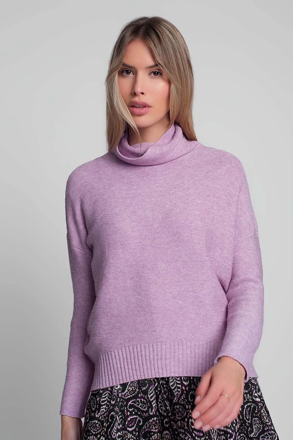 Relaxed Fit Lavender Sweater