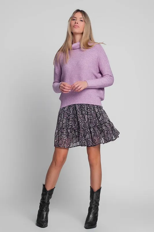 Relaxed Fit Lavender Sweater