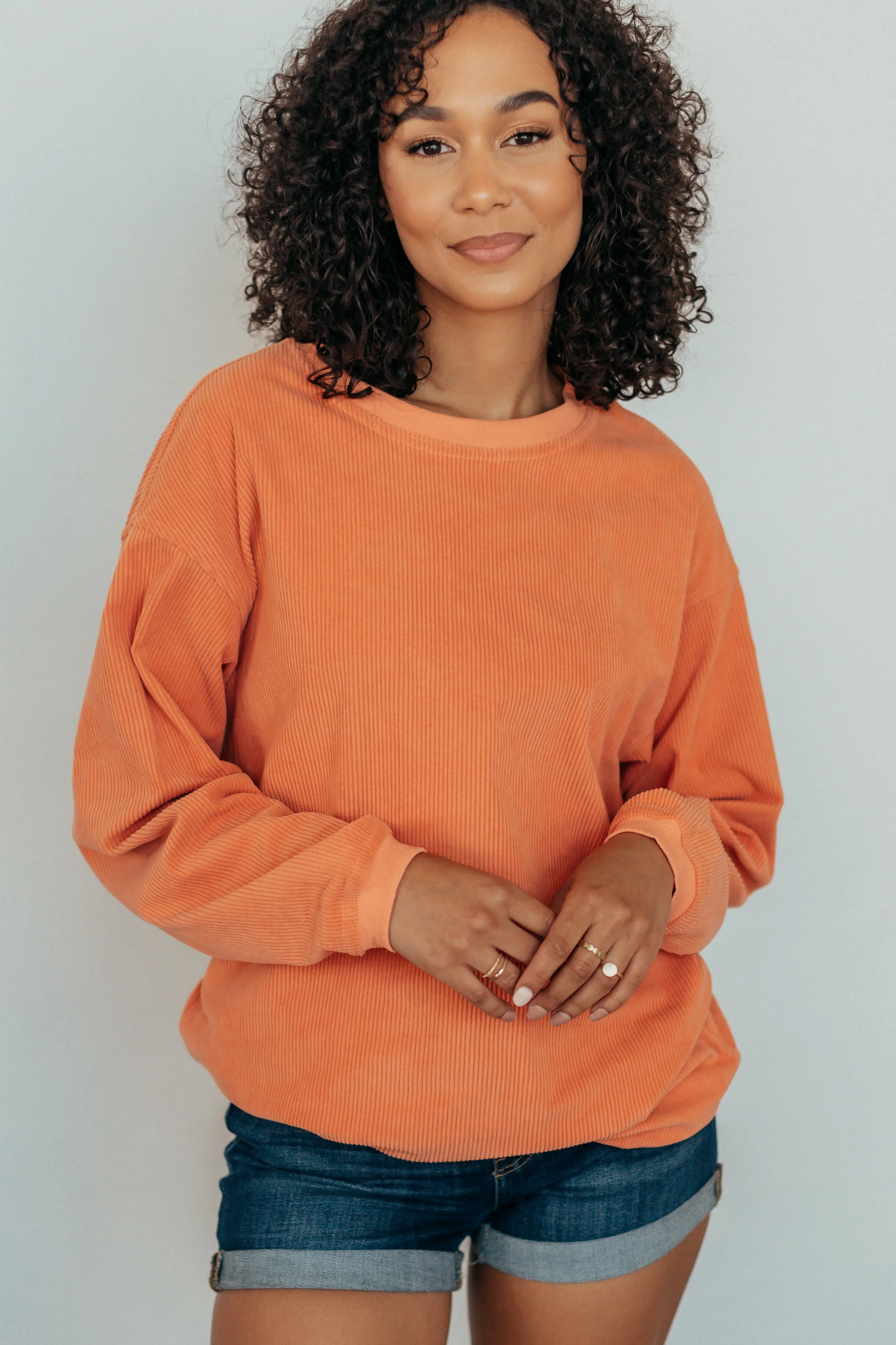 Ribbed Corded Sweatshirt - 6 Colors