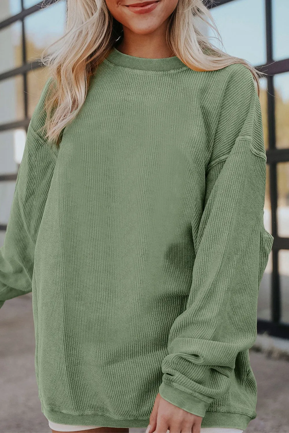 Ribbed Corded Sweatshirt - 6 Colors