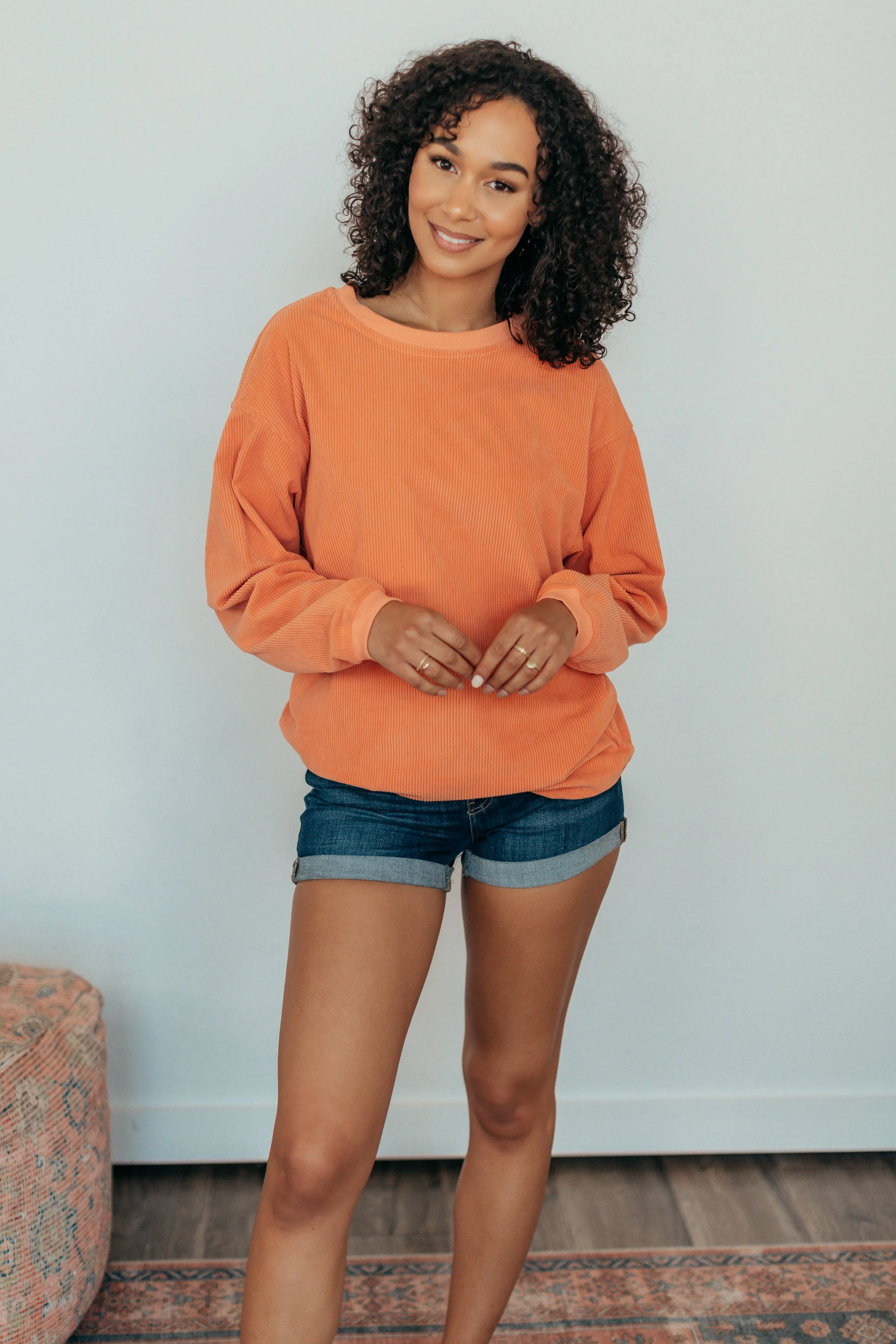 Ribbed Corded Sweatshirt - 6 Colors