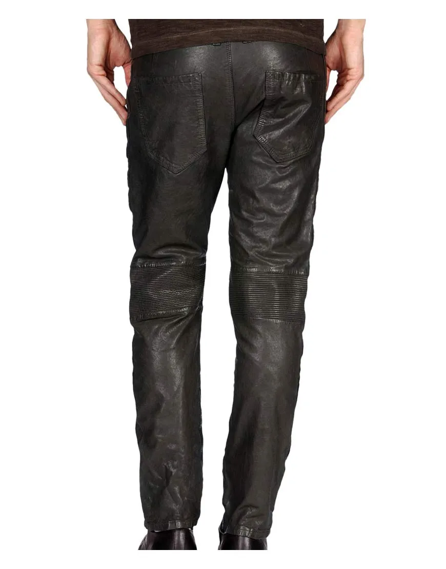 Rowdy and Classy Mens Black Leather Pants - UJackets