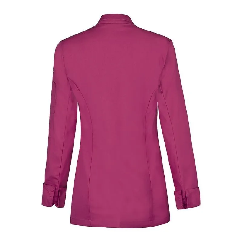 Saffron Women's Kitchen Coat Fuschia Long Sleeve (Size L) by LAFONT