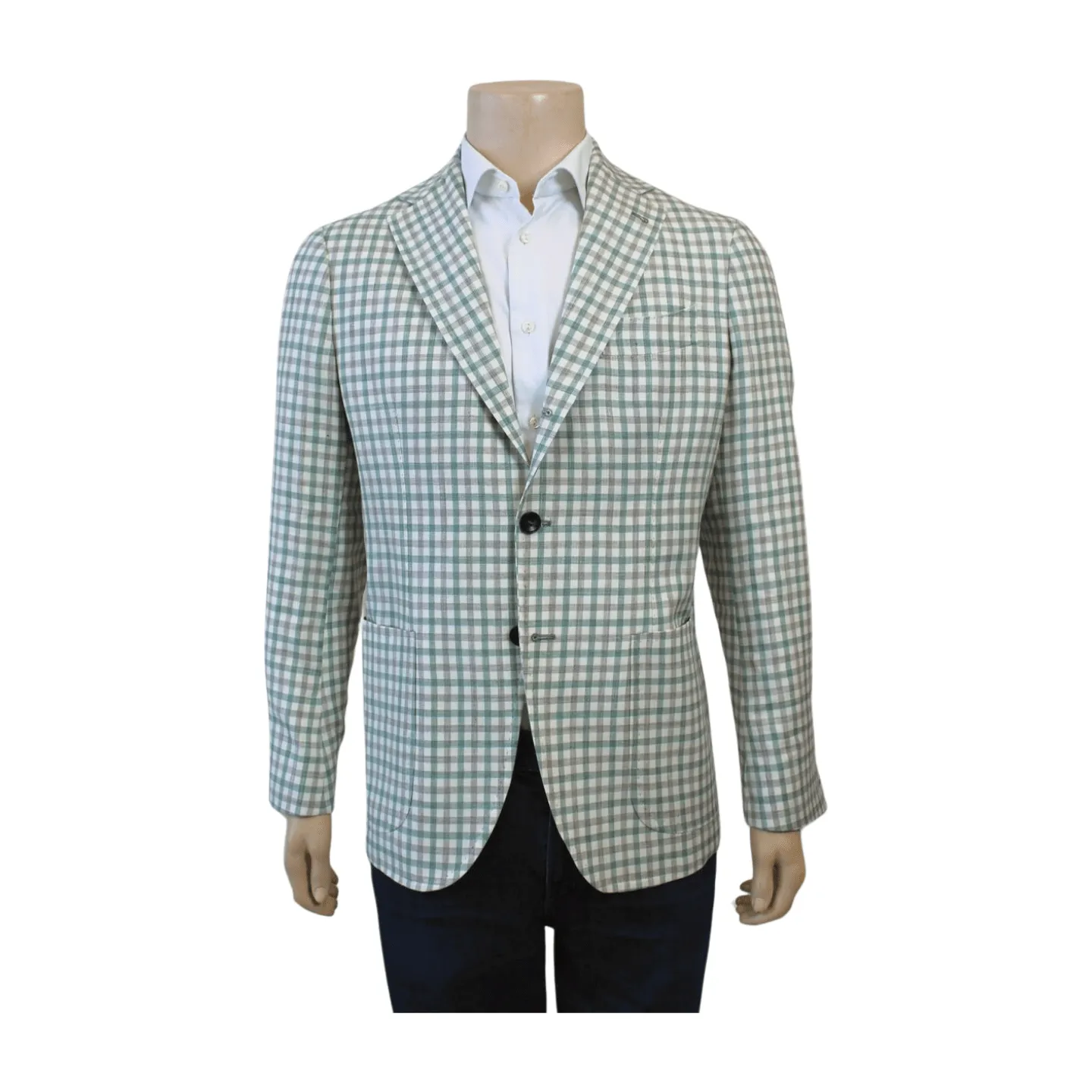 Sartorio Sport Coat - Green and Grey Check