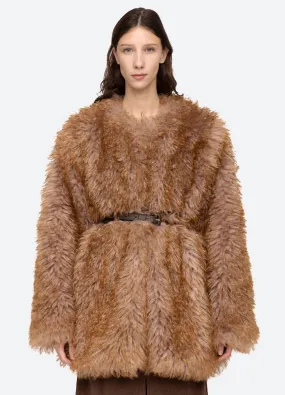 Sea NY Fifi Faux Fur Jacket