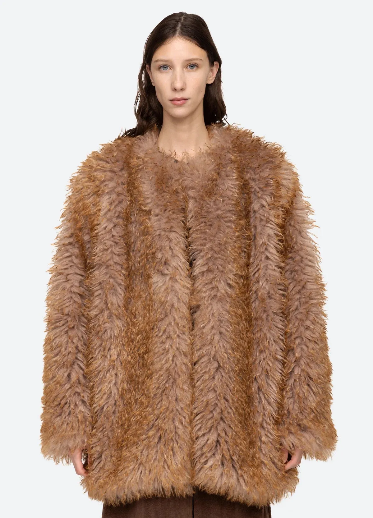 Sea NY Fifi Faux Fur Jacket