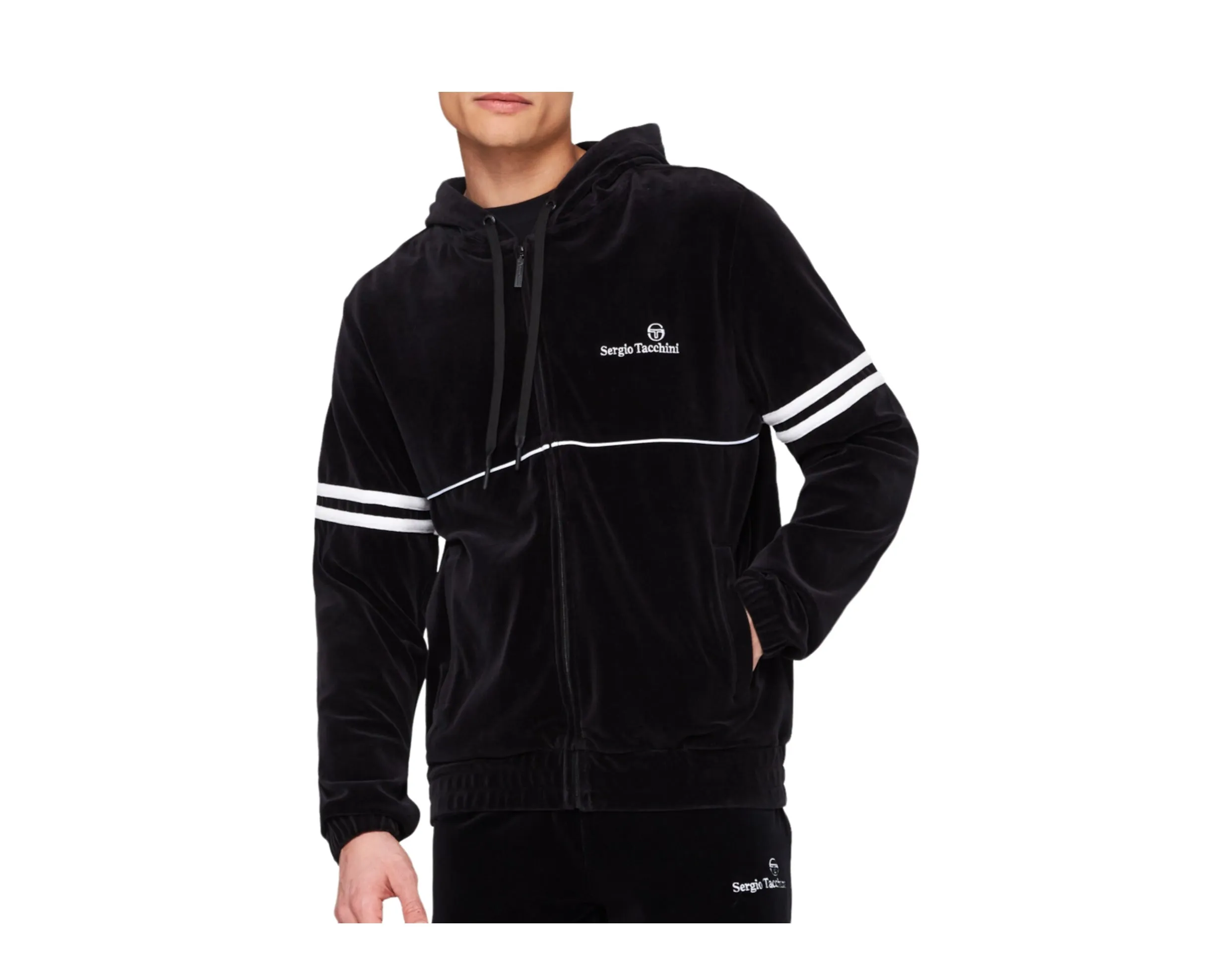 Sergio Tacchini Scopeto Full-Zip Velour Hoodie