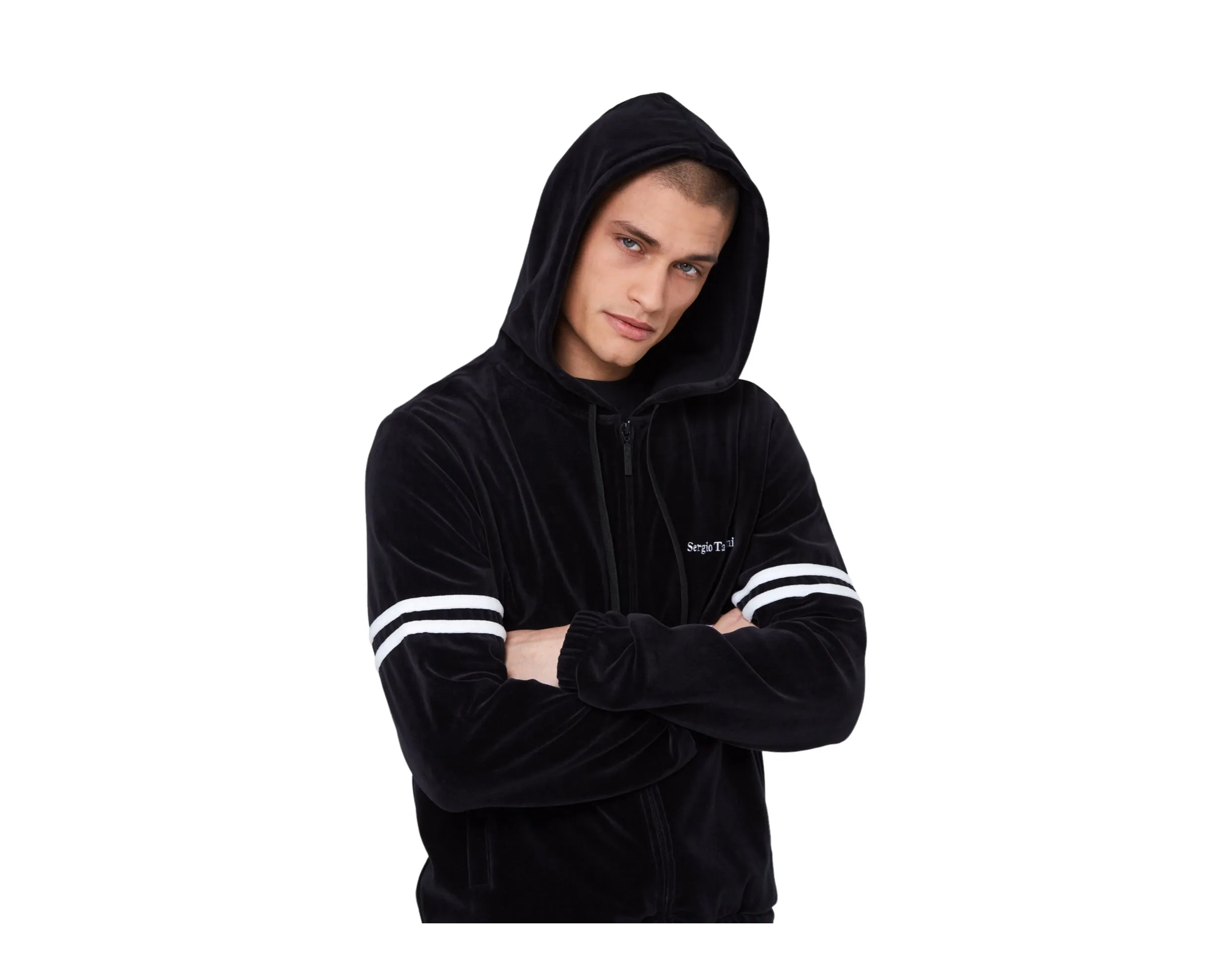 Sergio Tacchini Scopeto Full-Zip Velour Hoodie