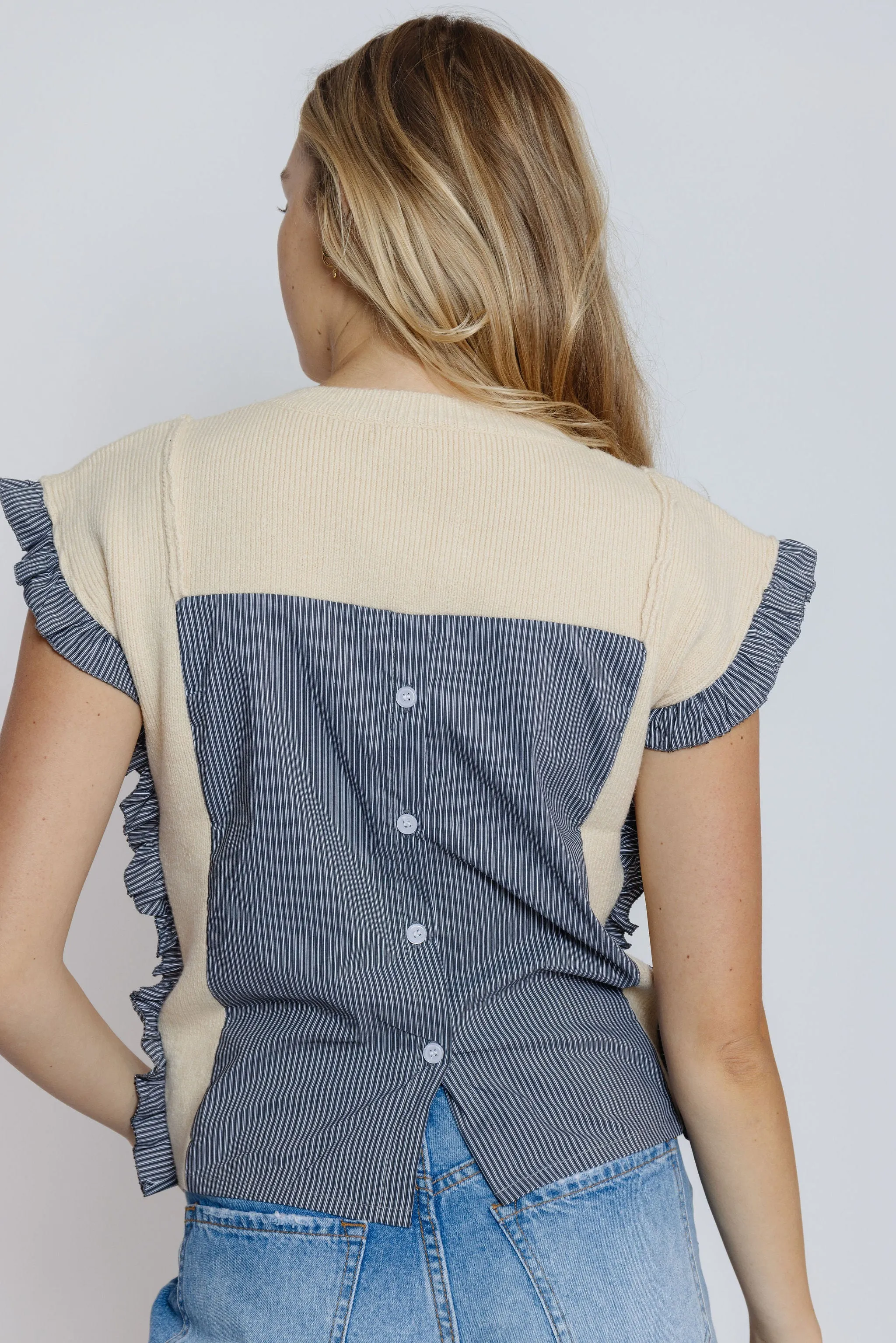 Sonny Sweater Vest in Ivory