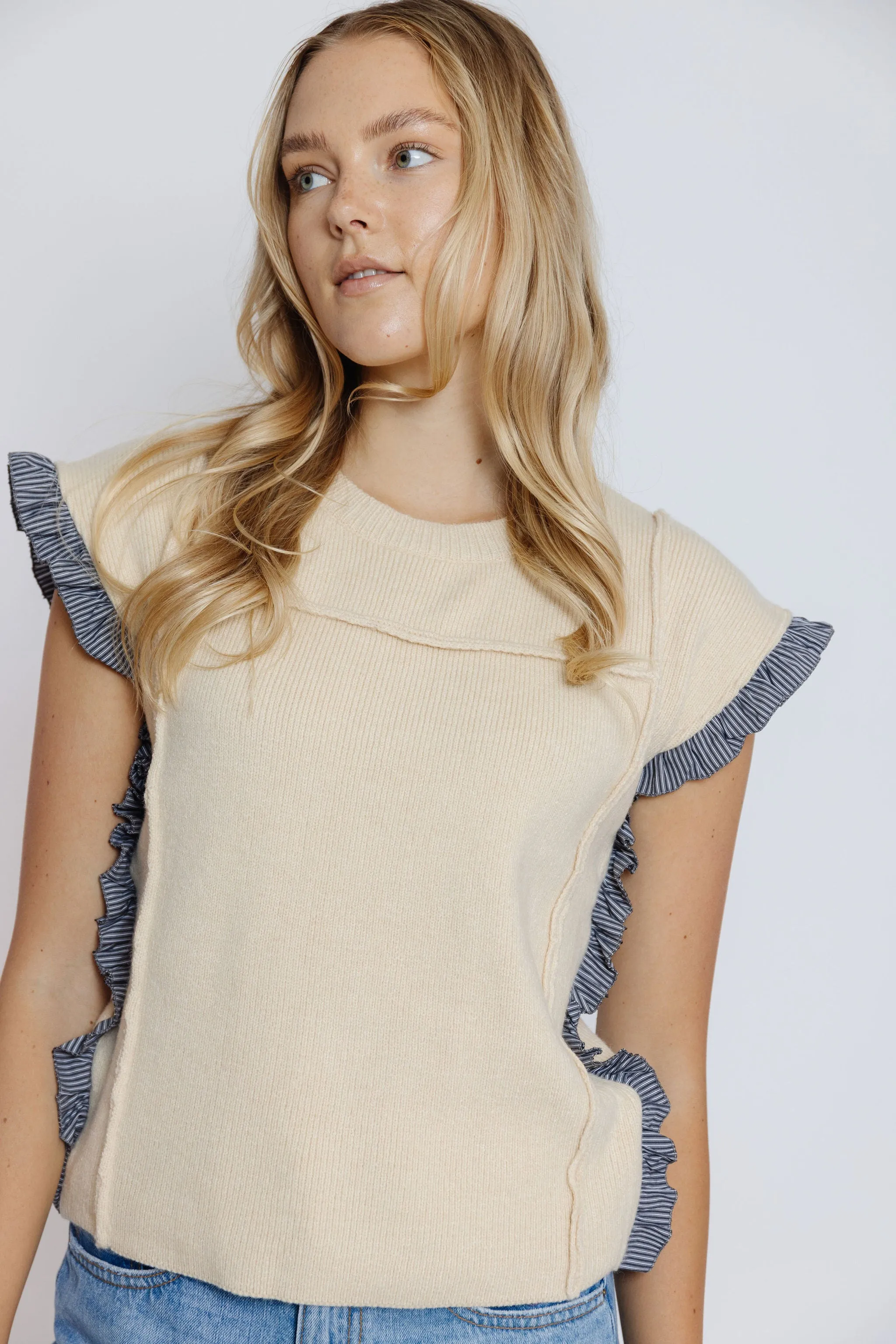 Sonny Sweater Vest in Ivory