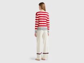 Striped viscose blend pyjamas - Multi-color | Benetton