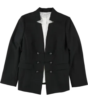 Tahari Womens Star Neck Double Breasted Blazer Jacket