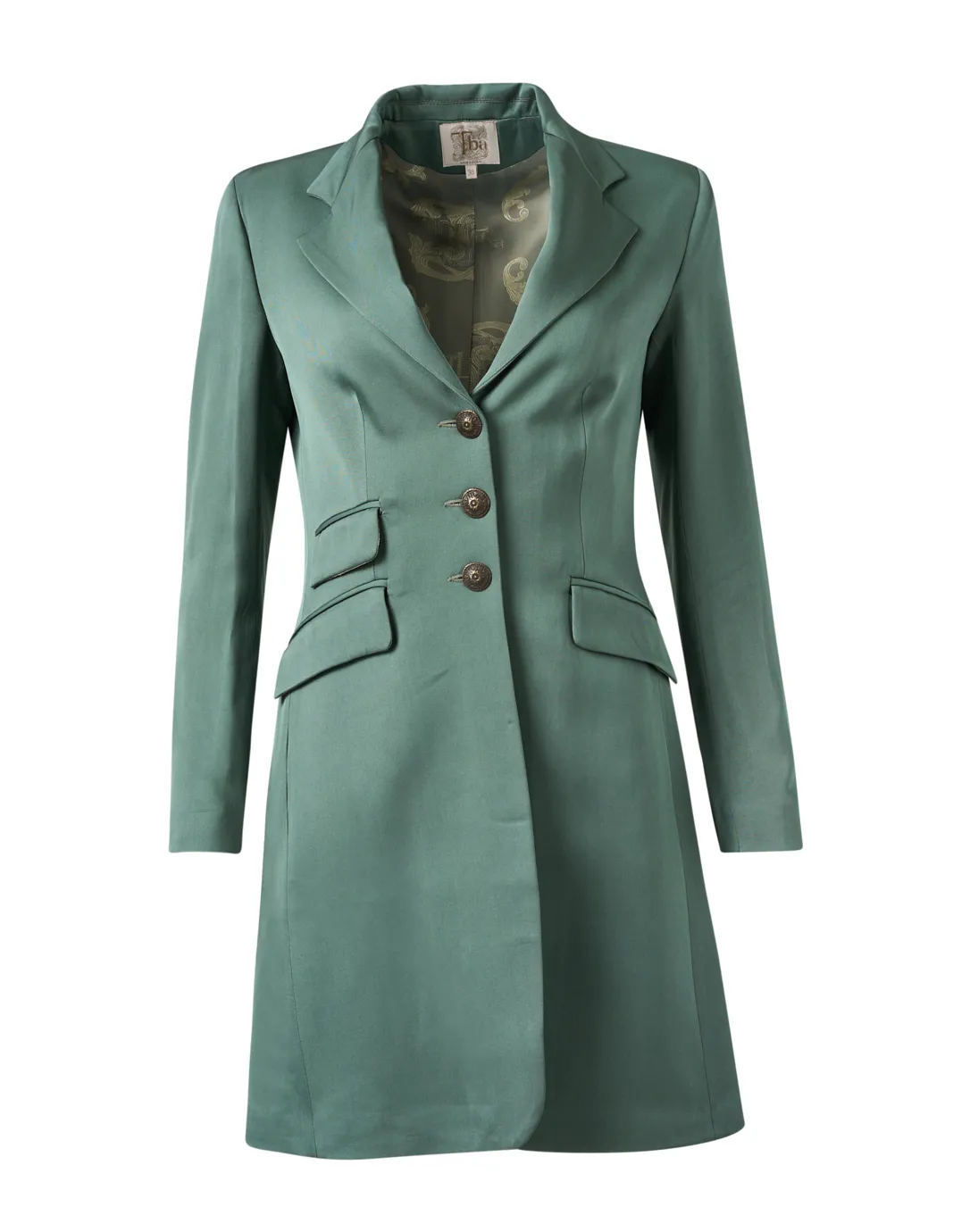 Teal Blue Classic Short Coat