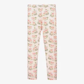 Teen Pink Floral Leggings