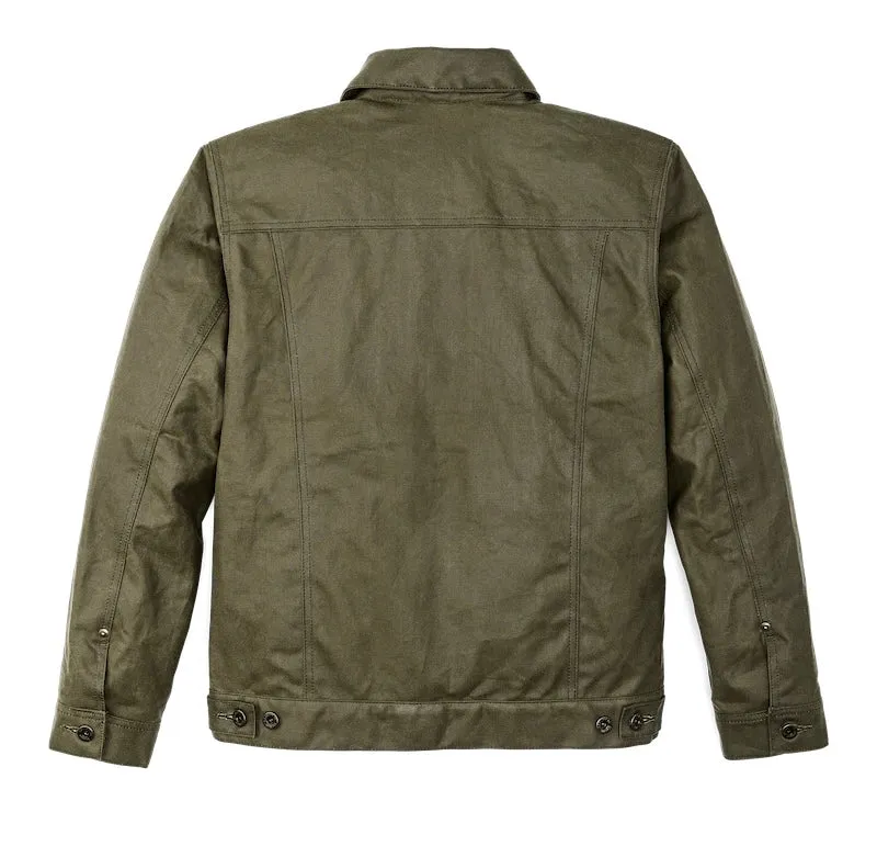 Tin Cloth Short Lined Cruiser Jacket - Military Green