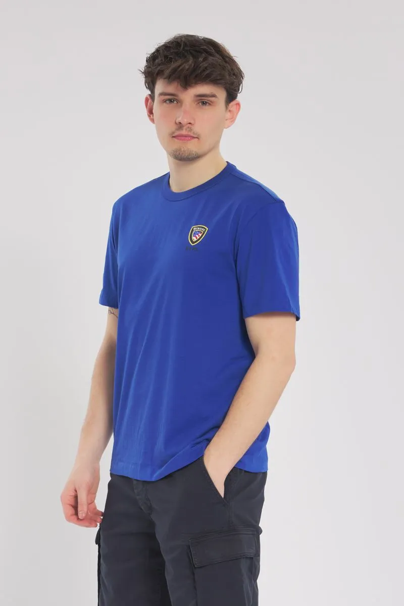 Tshirt Uomo Blu Cobalto