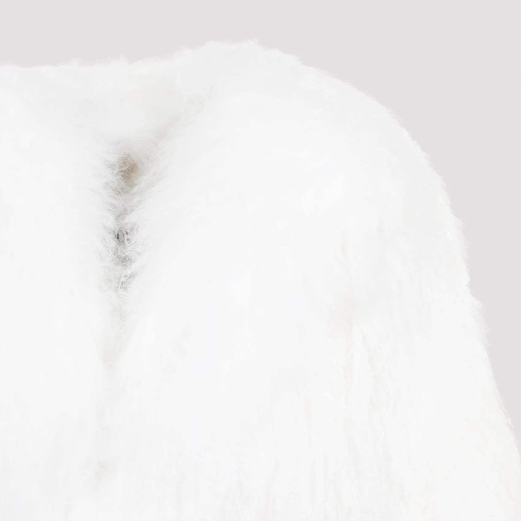 White Short Mongolia Fur Coat