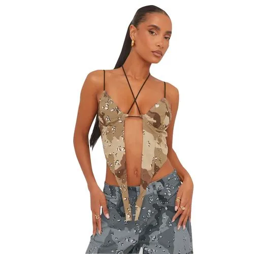 Women's Camisole Tank Tops Sexy Streetwear Camouflage