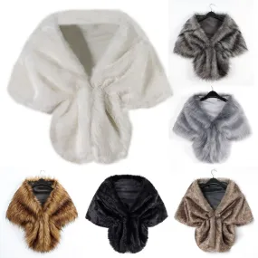 Women's Fashion Solid Color Faux Fur Coat