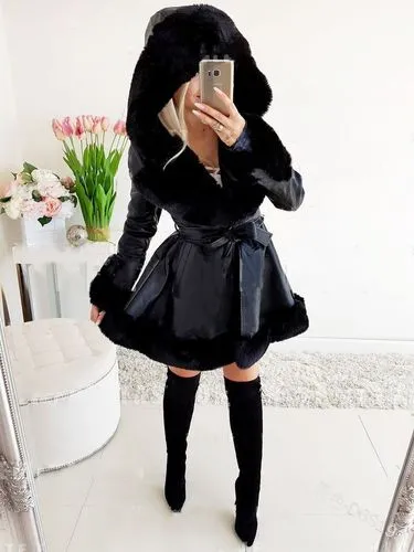 Women's Fashion Solid Color Patchwork Single Breasted Coat Coat