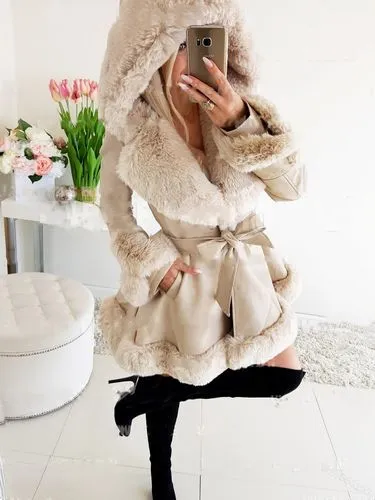 Women's Fashion Solid Color Patchwork Single Breasted Coat Coat