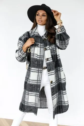 Women'S Fashion Tartan Patchwork Coat