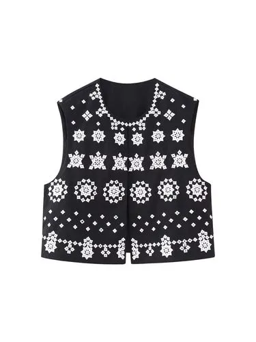 Women's Vest Sleeveless Tank Tops Streetwear Flower