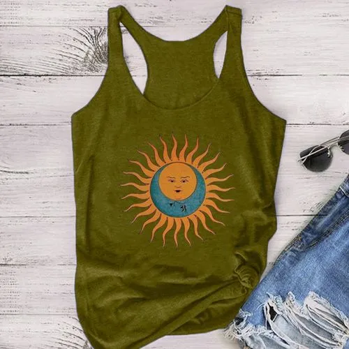 Women's Vest Tank Tops Printing Fashion Sun