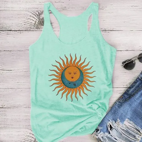 Women's Vest Tank Tops Printing Fashion Sun