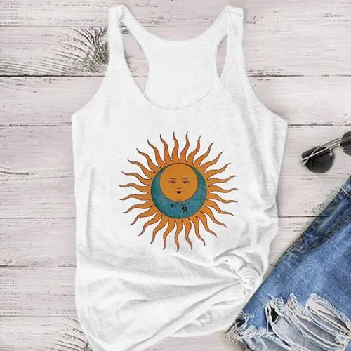 Women's Vest Tank Tops Printing Fashion Sun