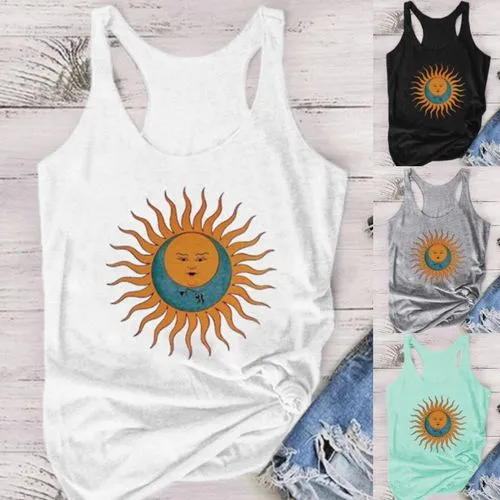 Women's Vest Tank Tops Printing Fashion Sun