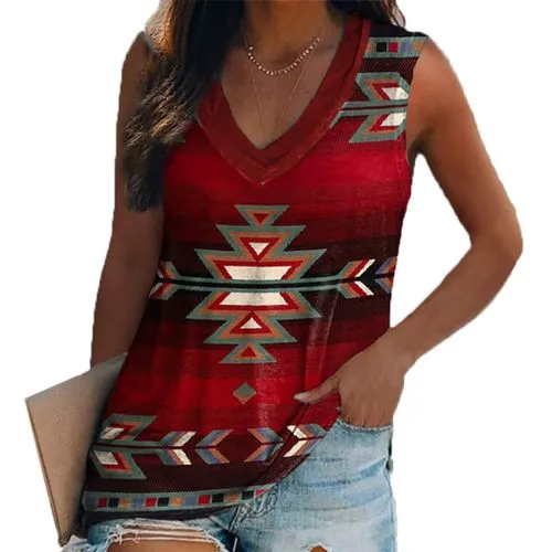 Women's Vest Tank Tops Printing Vintage Style Geometric