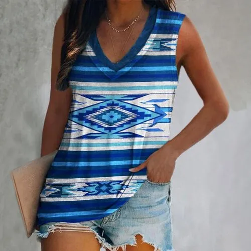 Women's Vest Tank Tops Printing Vintage Style Geometric