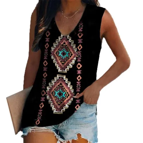 Women's Vest Tank Tops Printing Vintage Style Geometric