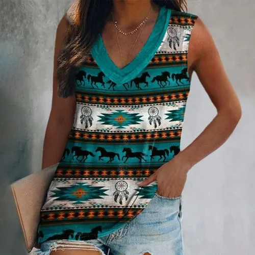 Women's Vest Tank Tops Printing Vintage Style Geometric