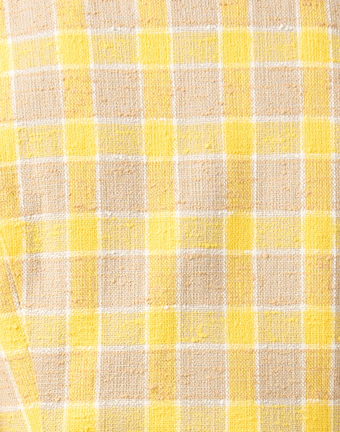 Yellow Check Cotton Blazer